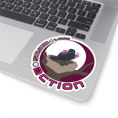 Storyteller Sticker, Less 🌕 Words 🌕 Action