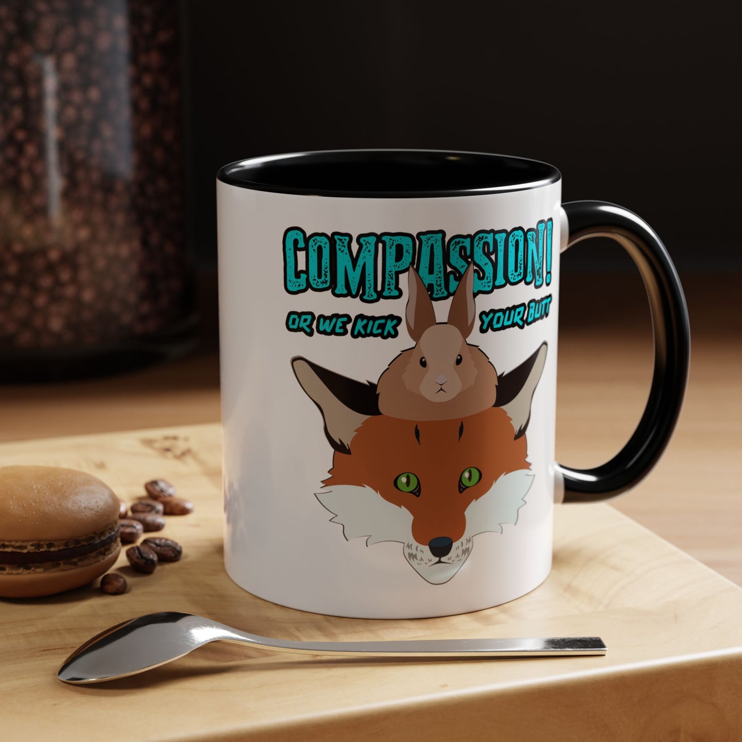 Storyteller Mug, COMPASSION! or We Kick Your Butt, + Free PreSequel