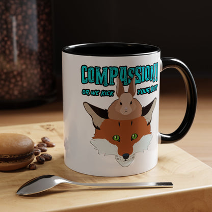 Storyteller Mug, COMPASSION! or We Kick Your Butt, + Free PreSequel