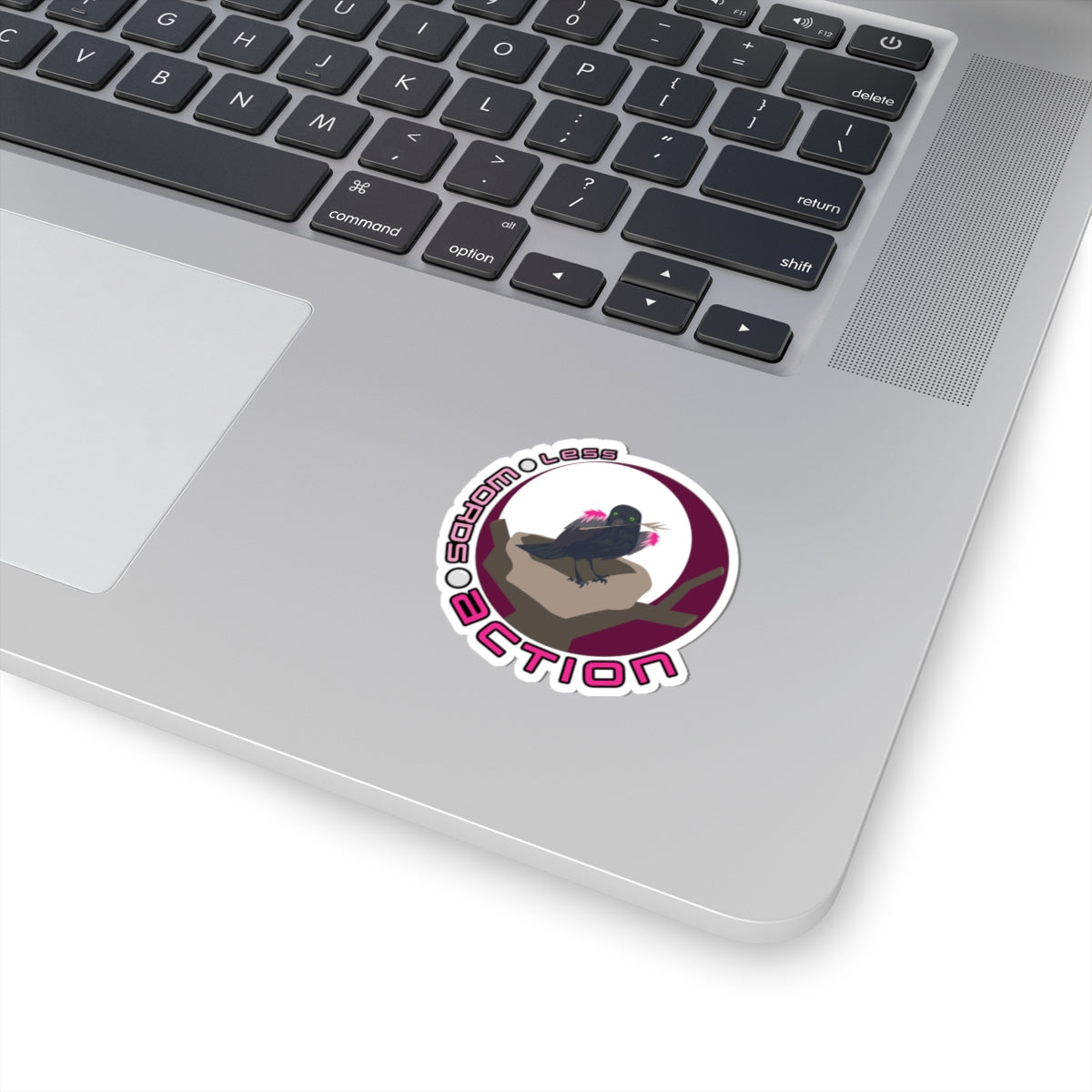 Storyteller Sticker, Less 🌕 Words 🌕 Action