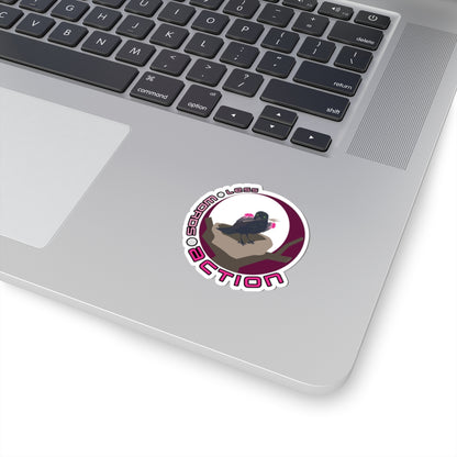 Storyteller Sticker, Less 🌕 Words 🌕 Action