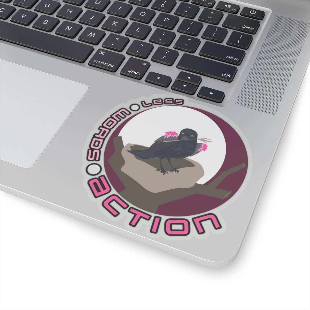 Storyteller Sticker, Less 🌕 Words 🌕 Action