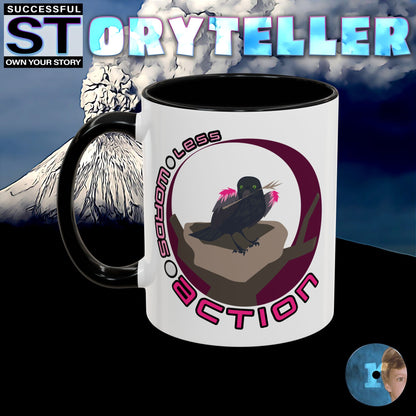 Storyteller Mug, Less 🌕 Words 🌕 Action, + Free PreSequel