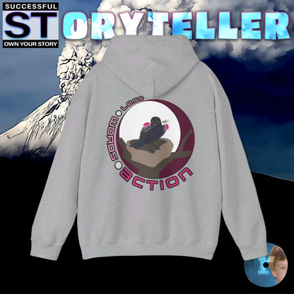 Storyteller Hoodie, Less 🌕 Words 🌕 Action, + Free PreSequel