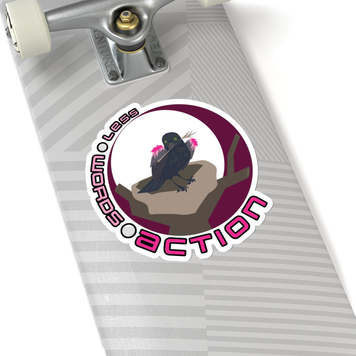 Storyteller Sticker, Less 🌕 Words 🌕 Action