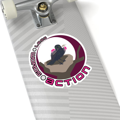 Storyteller Sticker, Less 🌕 Words 🌕 Action