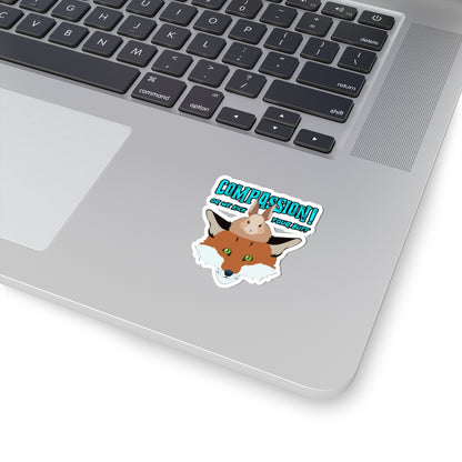 Storyteller Sticker, COMPASSION! or We Kick Your Butt