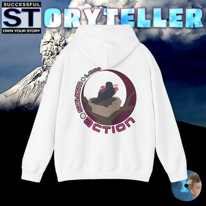Storyteller Hoodie, Less 🌕 Words 🌕 Action, + Free PreSequel