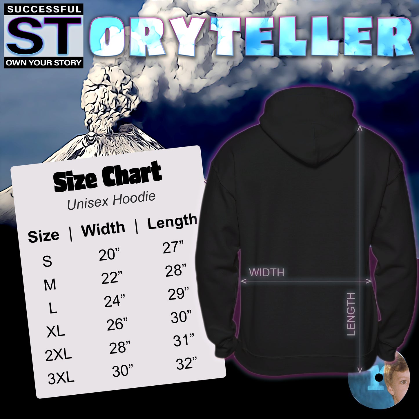 Storyteller Hoodie, No Comfort Zone, + Free PreSequel